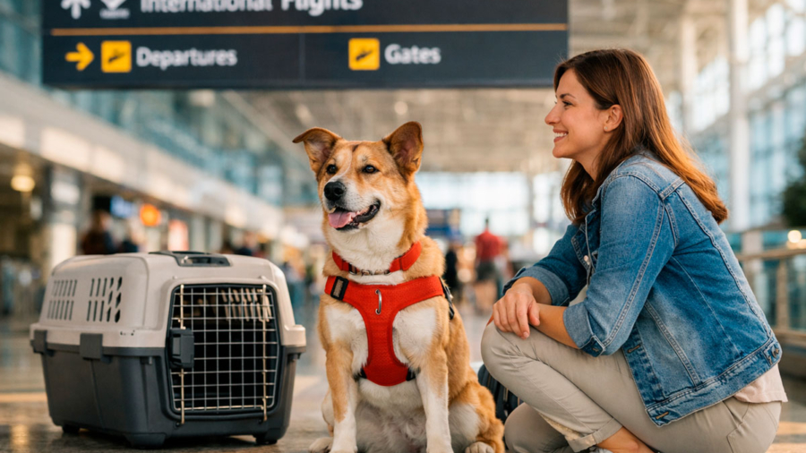 Aeropuerto-–-Viaje-seguro-a-USA-con-perro