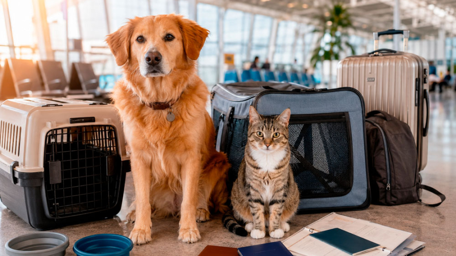 perro-y-un-gato-tranquilos-listos-para-viajar-con-petit-travelers
